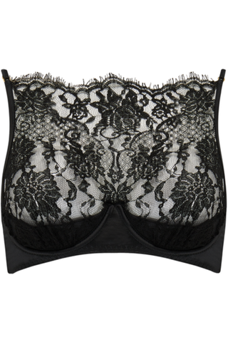 Coco de Mer Hera High Neck Balconette Bra Black