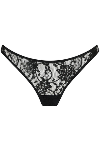 Coco de Mer Hera Skirted Thong Black